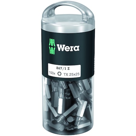 Wera 867/1 TORX DIY 100, TX 25 x 25 mm, 100 pieces 5072449001