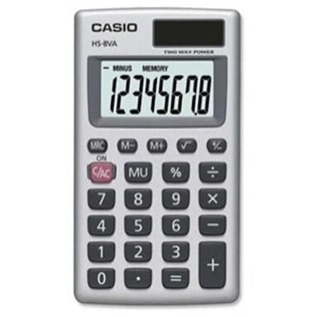 Casio . Mini Calculator Silver HS8V