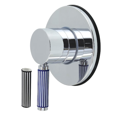 Kingston Brass Single-Handle Six-Way Diverter Valve with Round Trim Kit, Polished Chrome KS4031KPS
