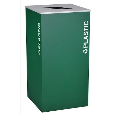 Ex-Cell Kaiser 36 Gallon Square Recycling Receptacle, Emerald RC-KD36-CMPST EGX