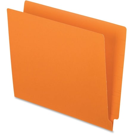 Tops Business Forms Colored End Tab Folders With Reinforced 2-Ply Straight Cut Tabs, Letter Size, Orange, 100PK H110DOR