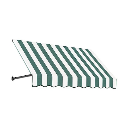 Awntech Awning, Aluminum Frame, Green, White, 44" H CR32-10FW