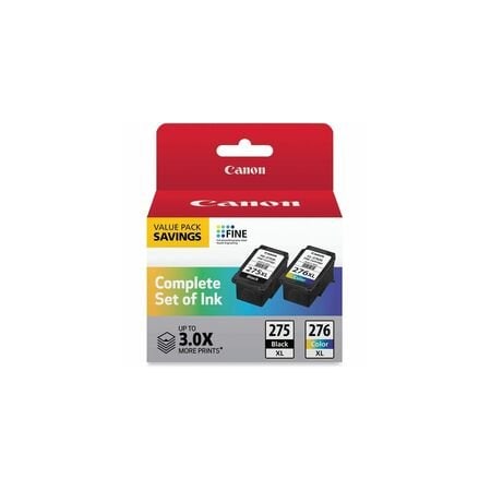 Canon High-Yield Multipack Ink (PG-275XL/CL-276XL), Black/Tri-Color 4981C008