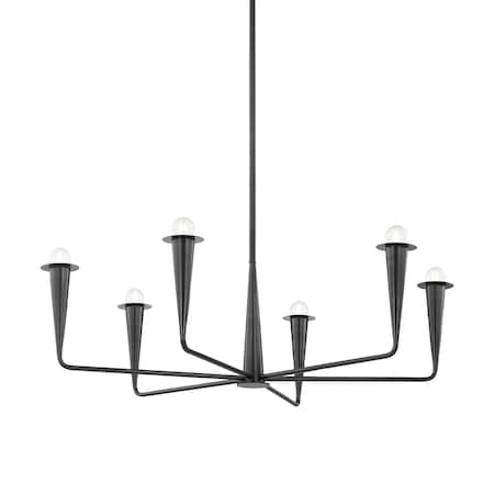 Mitzi The Lifestyled Co X Danna 6 Light Chandelier 45 In. Old Bronze H791806-OB