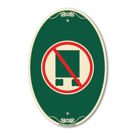 Signmission National Network Prohibited, 12 Inch X 18 Inch Architectural Oval, Heavy Gauge Aluminum A-OV-G-1218-23864