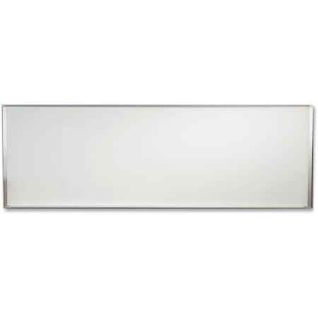 Mooreco Dry Erase Board, Porcelain, 48 in, 144 in, Aluminum Frame, White, Gloss 202AM