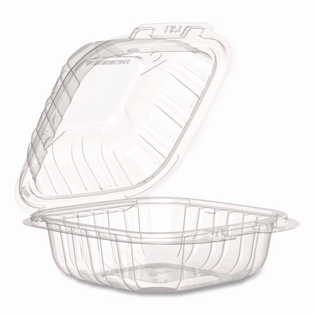 Dart Microwaveable Hinged Containers, ProPlanet Seal, 6.31 x 6.31 x 3, Clear, Plastic, 300PK 60PPHT1
