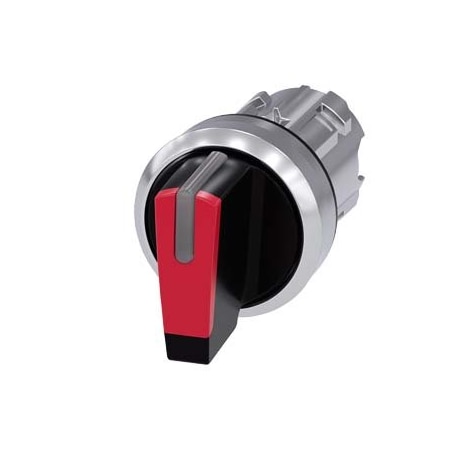 Siemens Selector switch, illuminable, 22 mm, round, metal, shiny, red 3SU1052-2BL20-0AA0