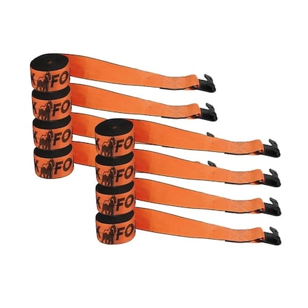 Mytee Products Kinedyne K Force Winch Straps 6670 WLL w/ Flat Hook, 8PK WS430K-6670x8