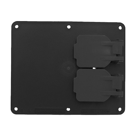 Ericson Coverplate, Outlet Box, Double Gang 8209FSB