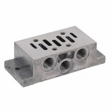 Aventics Subbase, 8 7/16 in L, 2 3/16 in H R432031845