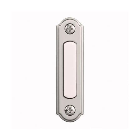 Heath-Zenith Heath Zenith Satin Nickel Silver Metal Wired Pushbutton Doorbell 18000217