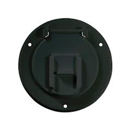 Overtime 4.3 x 2.3 in. Round Basic Cable Hatch, Black OV2467109
