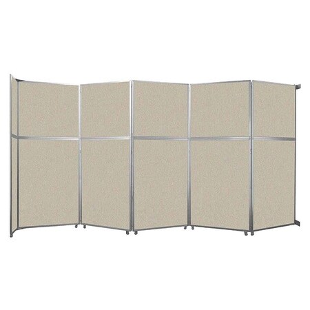 Versare Operable Wall Folding Room Divider 19'6" x 10'3/4" Sand Fabric 1070518-1