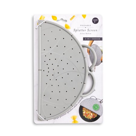 Core Kitchen Foldable Silicone Splatter Screen - Pewter 50907