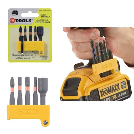 48 Tools Bit Holder, 2 in L, 48 TOOLS MBH-DEW-YEL-01