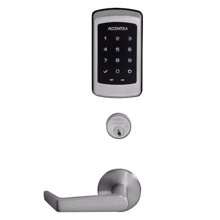 Yale Grade 1 NexTouch Generation 3 Mortise Lock W/ Capacitive Touchscreen, Augusta Lever, Satin Chrome AUR-NTM628-NR 626