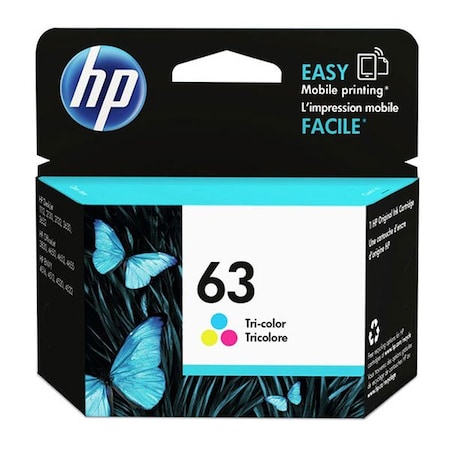 Hp 63 Tri-color Original Ink Cartridge, 150 Yield F6U61AN
