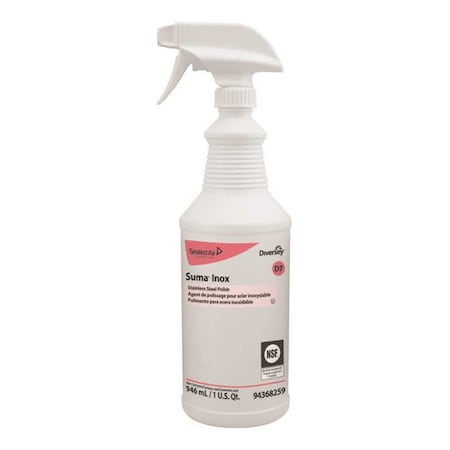 Suma Inox Metal Cleaner & Polish 32 FLOZ Multi Surface Liquid RTU Oil-Based Kosher Clear, 6PK 94368259