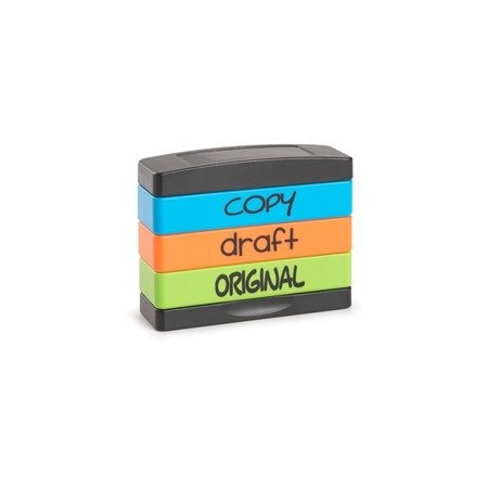 Trodat Stamp Kit - Message Stamp - COPY, DRAFT, ORIGINAL - 0.63in Impression Width x 1.81in Impression 8801