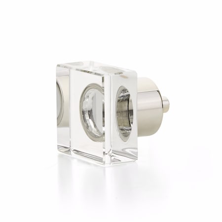 Schaub City Lights Square Glass Knob Polished Nickel Finish 57-PN