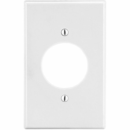 Hubbell Wiring Device-Kellems Single Receptacle Wall Plate, Number of Gangs: 1 Plastic, Satin Finish, White P720W