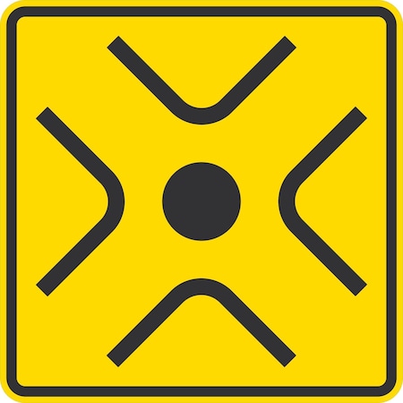 Lyle Circular Intersection Symbol, 24x24, Diamond Grade, Yellow G-12492-DG_24x24