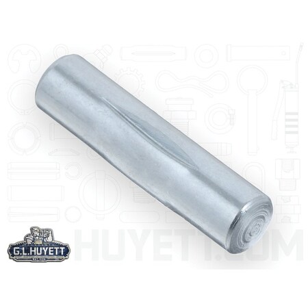 Huyett Type E Grooved Pin, Zinc Plated Low Carbon Steel, 0.188 in Dia x 0.185 in Small End Dia x 0.750 in L GP-0187-0750-E