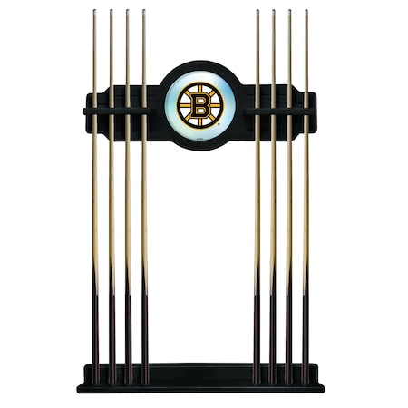 Holland Bar Stool Co Boston Bruins Cue Rack in Black Finish CueBKBosBru