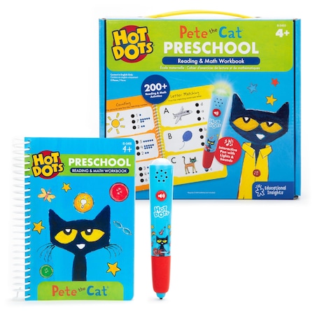 Educational Insights Hot Dots Pete the Cat Preschool Reading & Math 2455