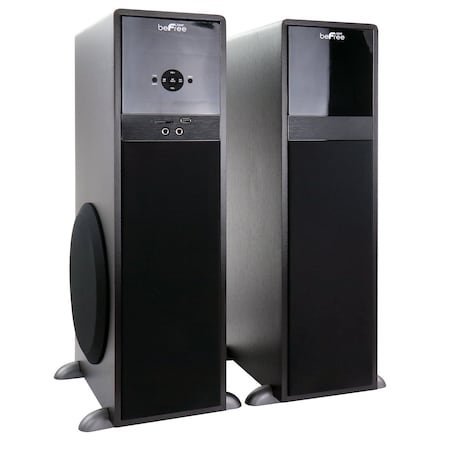 Befree Sound 2.1 Channel 80 Watt  Bluetooth Tower Speakers with Remote and Microphone BFS-750