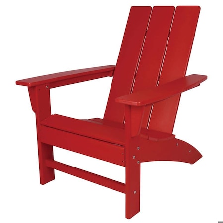 Newtechwood Modern Flat Top Adirondack Chair in Ruby Red P013-896