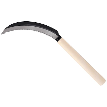 Zenport Harvest Knife Weeding Sickle with Wood Handle, Steel Blade K205
