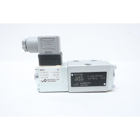 Wandfluh HYDRAULIC SOLENOID VALVE 250BAR 230V-AC BE4Z40A