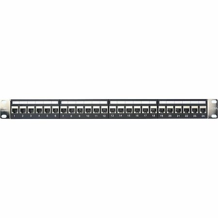 Cable Matters 1U 24-Port STP Shielded Cat 6A Ethernet Patch Panel with Inline Keystone 180138