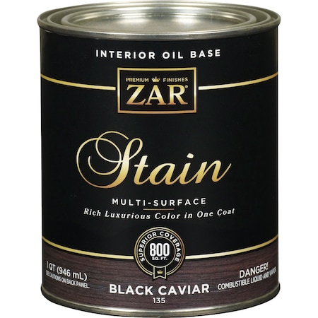 Zar 1 Qt. Blk Caviar Oil-Based Multi-Surface Interior Stain 831369
