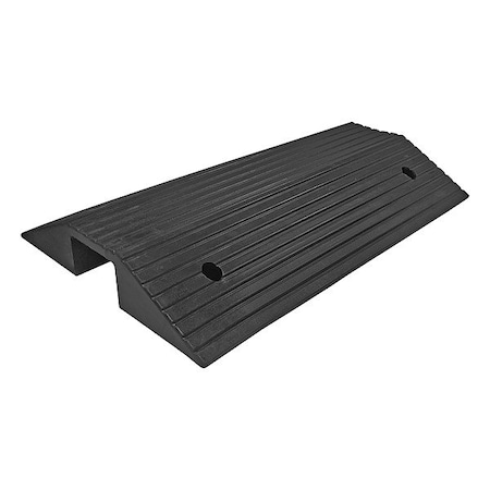Electriduct Drop-Over Cable Ramp, 3 7/8 in H, 31 1/4 in L, 19 3/4 in W, 1 Channel, Rubber, Black DO-ED-XL-1X350-BK