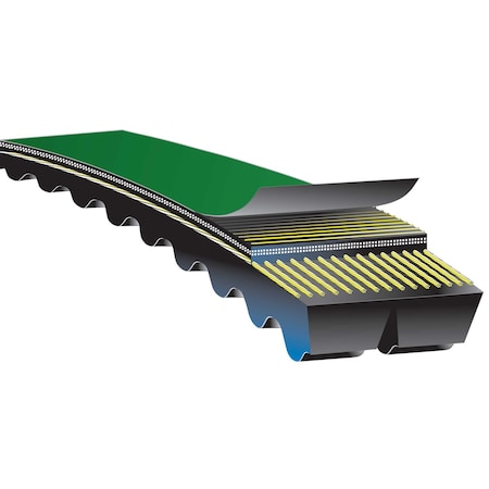 Gates Cogged V-Belt, Super HC XP PowerBand, 5VXP750, 5VX, Ethylene Elastomeric, 75 in, 1-5/16 in Top Width 2/5VXP750