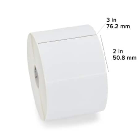 Zebra Zebra Thermal Transfer Label, Paper, 3" x 2", Z-Select 4000T, 1" Core, 1370 labels/Roll, 6PK 10009529