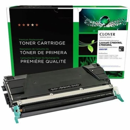 Clover Imaging Group Remanufactured Black Toner Cartridge for Lexmark C746 200978P