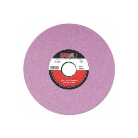 Cgw Abrasives Pink Surface Grinding Wheels, R/2-7 1/2 x 1/2, 12 X 2, 5 in Arbor, 46, H 421-58039