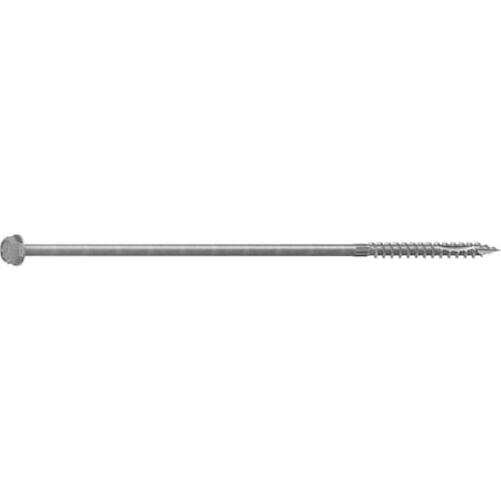 Camo Structural Screw, 5/16 in Thread, 10 in L, Hex Head, Hex Drive, Sharp Point, Hot-Dipped Galvanized, 10 0369270