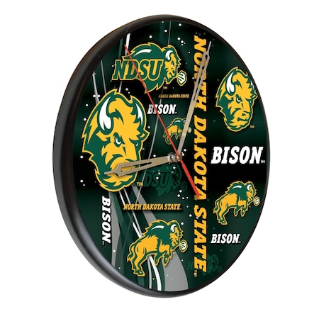 Holland Bar Stool Co North Dakota State University 13" Solid Wood Clock WClkPBlkNDakSt