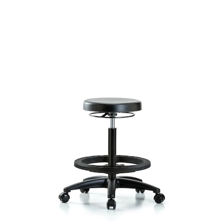 Blue Ridge Ergonomics Bench Stool, Hi, Poly, BF, Casters BR-PHBSO-RG-BF-RC