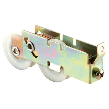 Prime-Line 1-1/2 inch Steel Ball Bearing Sliding Door Tandem Roller Assembly, S-Tab, Single Pack D 1738