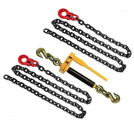 Mytee Products 3/8in x 6ft Front Axle Tie Down Kit Chain with Omega Link G80 Wrecker Tow Truck 7100 WLL AXLE-TIE-DOWN-KIT-38x6
