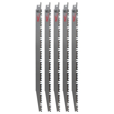 Milwaukee Tool 12" 5 TPI Pruning SAWZALL Blade (5 PK) 48-00-1303