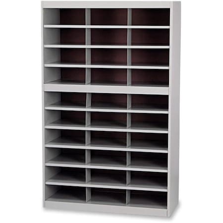 Safco 30 Compartment Steel Project Organizer - Gray 9274GR