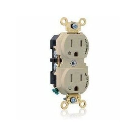 Leviton Extra Heavy Duty Controlled Duplex Receptacle 15 Amp, 125 Volt 5262-2PI