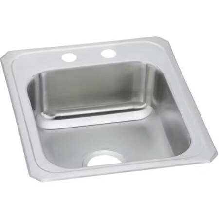 Elkay Bottle Fill Stat Fltr, Ezh2O, w/V Bilvl Ad, Drop-In Mount, 2 Hole, 14" x 15.75", Brushed Satin CR17212